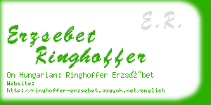 erzsebet ringhoffer business card